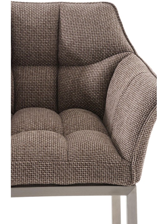 Barkruk Damaso E stof met 4-poots frame, terrabruin Barkruk Damaso E stof met 4-poots frame, terrabruin