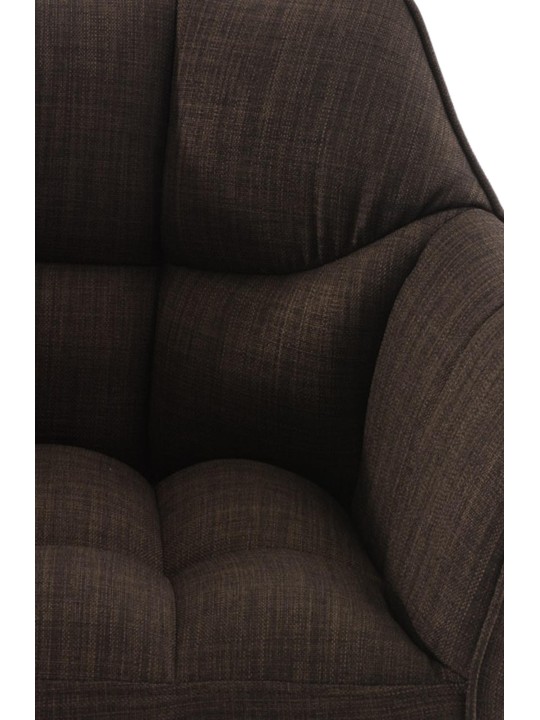 Barkruk Damaso B stof met 4-poots frame, bruin