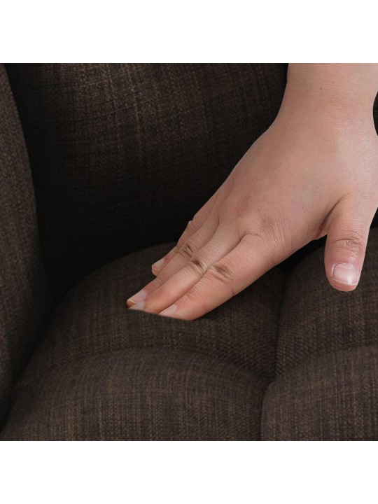 Barkruk Damaso B stof met 4-poots frame, bruin