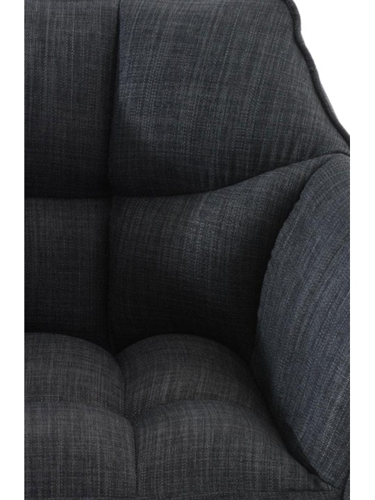 Barkruk Damaso B stof met 4-poots frame, donkergrijs