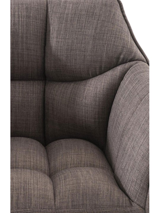 Barkruk Damaso B stof met 4-poots frame, grijs