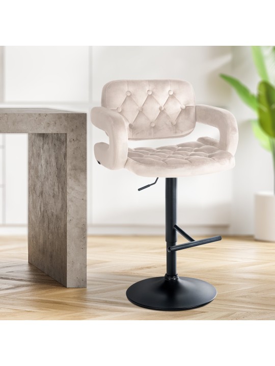 Barkruk Dublin fluweel, crème Barkruk Dublin fluweel, crème