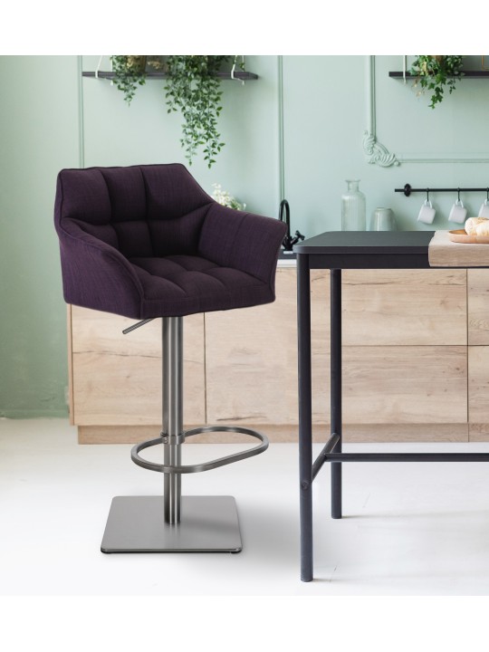 Barkruk Damaso E stof, lila