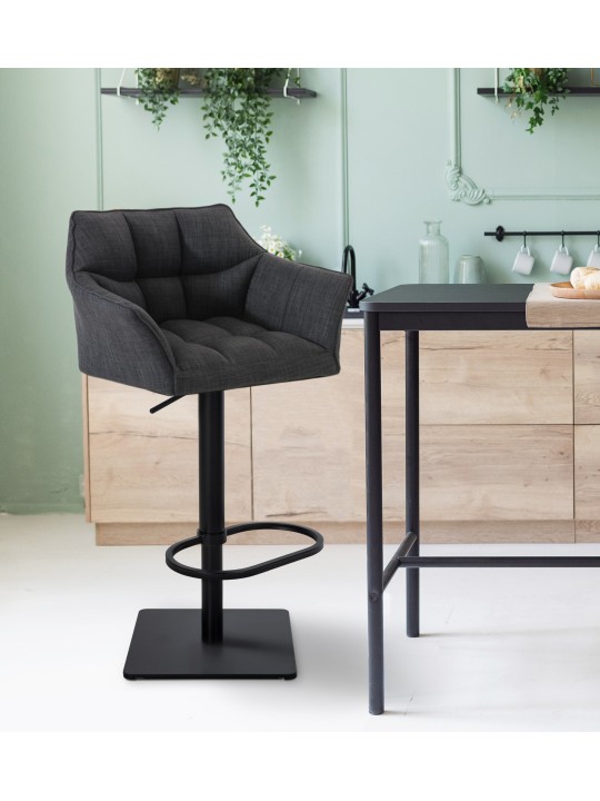 Barkruk Damaso B stof, donkergrijs Barkruk Damaso B stof, donkergrijs