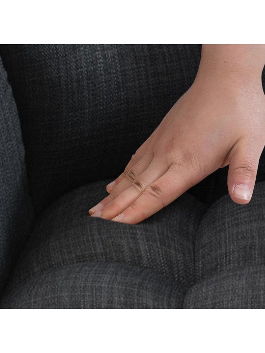 Barkruk Damaso W stof, donkergrijs