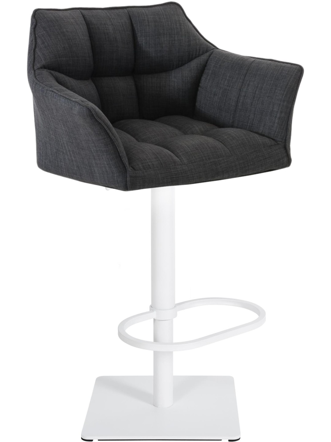 Barkruk Damaso W stof, donkergrijs