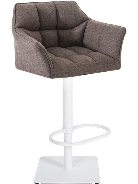 Barkruk Damaso W stof, grijs