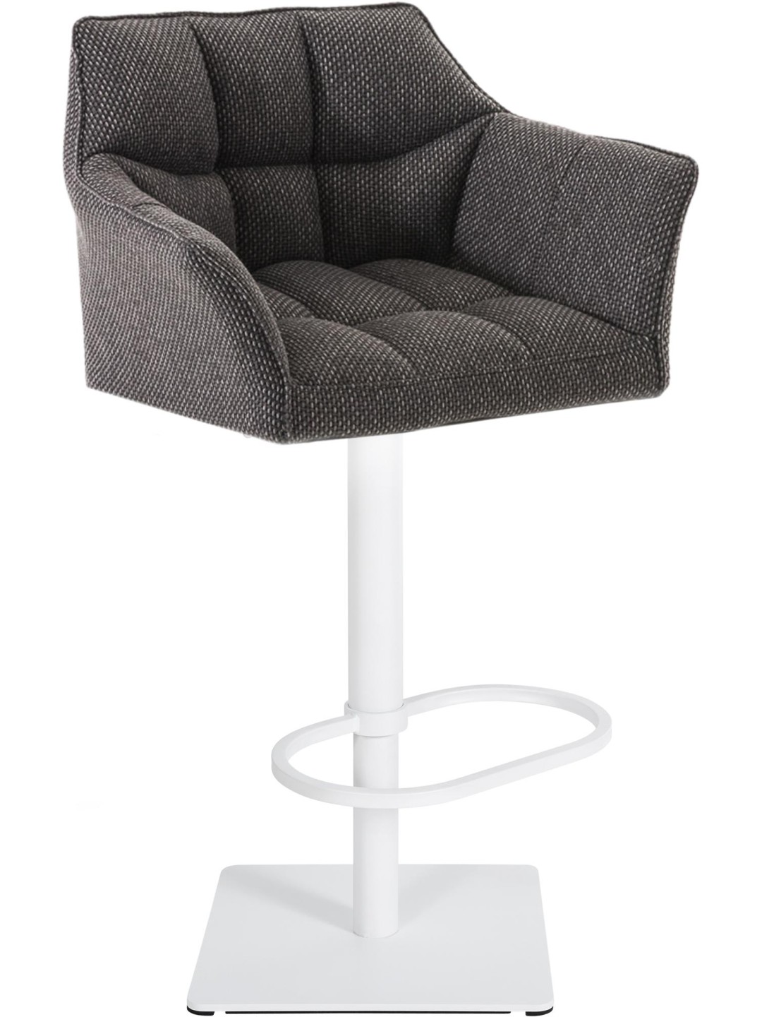 Barkruk Damaso W stof, titaniumgrijs