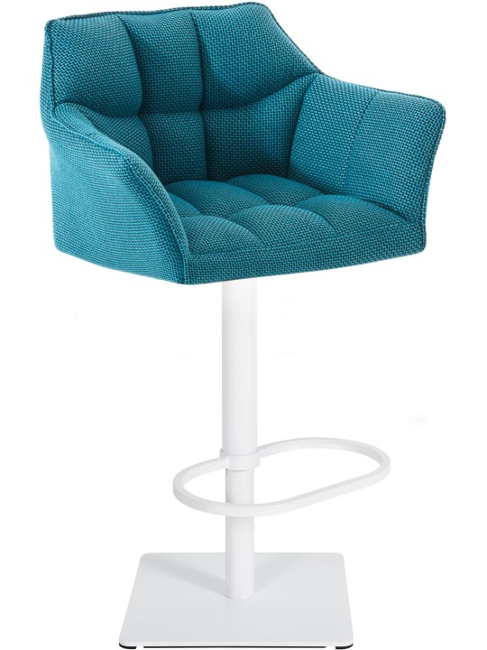 Barkruk Damaso W stof, turquoise