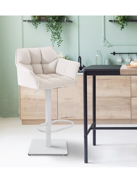 Barkruk Damaso W stof, wit Barkruk Damaso W stof, wit