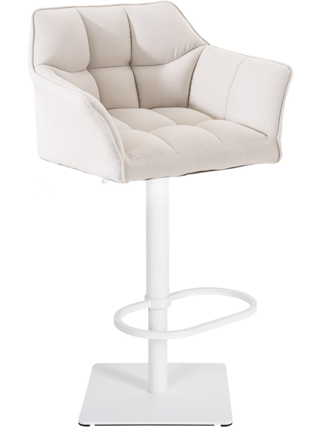 Barkruk Damaso W stof, wit