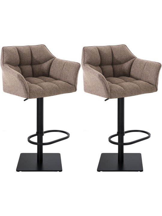 Set van 2 barkrukken Damaso stof, terrabruin Set van 2 barkrukken Damaso stof, terrabruin