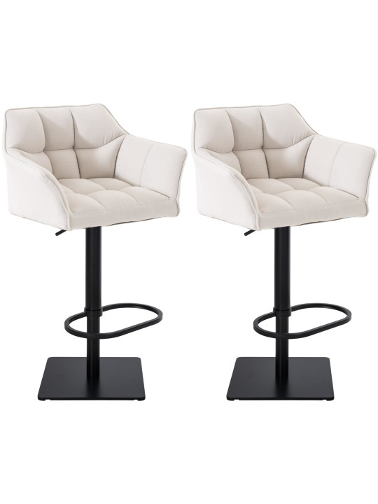 Set van 2 barkrukken Damaso stof, wit Set van 2 barkrukken Damaso stof, wit