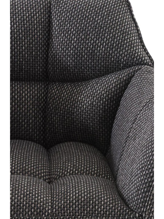 Set van 2 barkrukken Damaso stof roestvrij staal, titaniumgrijs