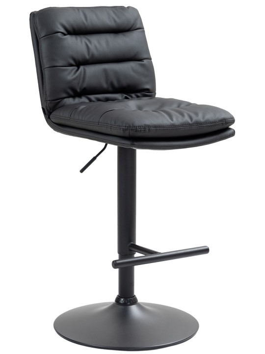 Barkruk Damar kunstleer, zwart