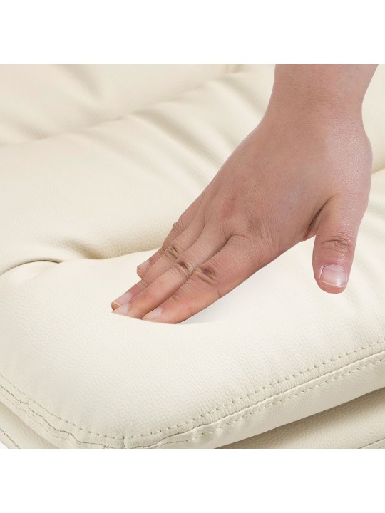 Barkruk Damar kunstleer, crème