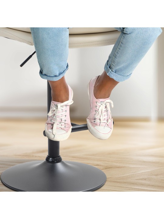 Barkruk Damar kunstleer, crème