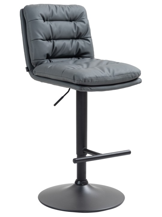 Barkruk Damar kunstleer, grijs