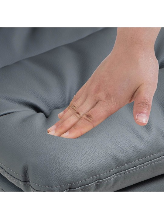 Barkruk Damar kunstleer chroom, grijs