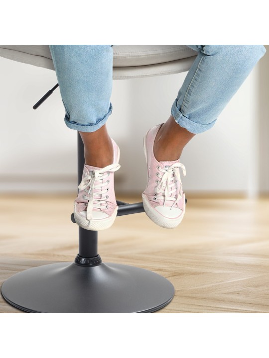 Barkruk Damar fluweel, crème