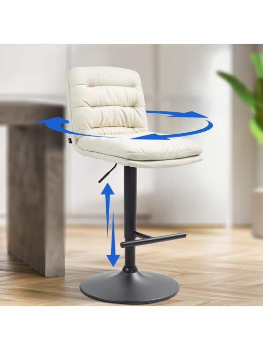 Barkruk Damar stof, crème