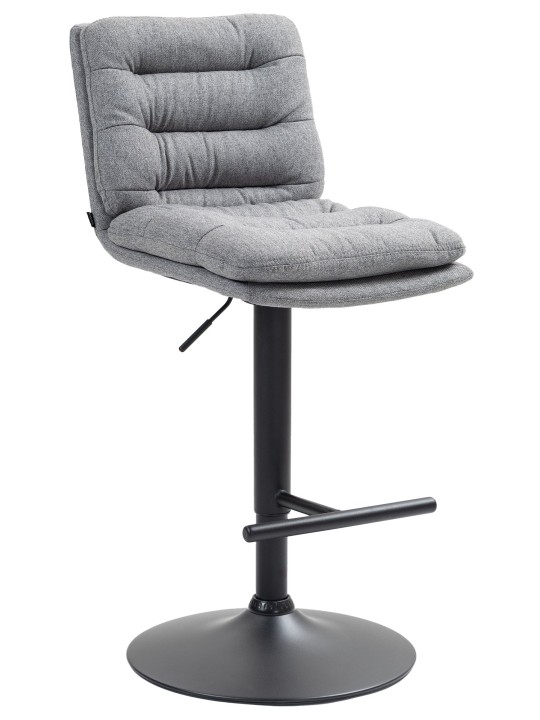 Barkruk Damar stof, grijs