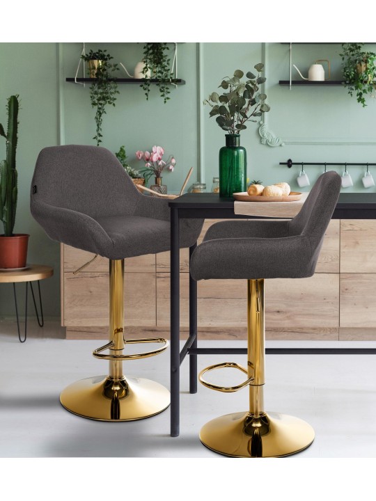 Barkruk Braga Gold stof, donkergrijs Barkruk Braga Gold stof, donkergrijs