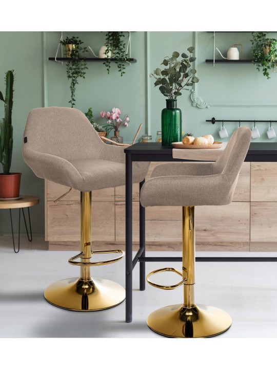 Barkruk Braga Gold stof, taupe Barkruk Braga Gold stof, taupe