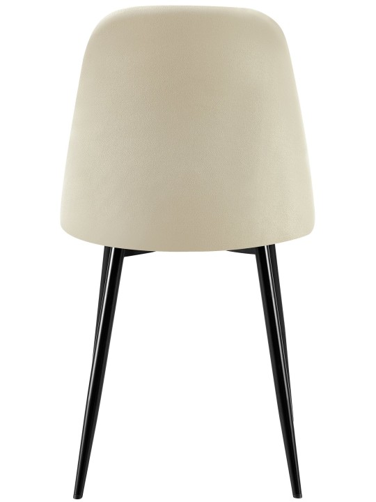 Set van 4 stoelen Giverny stof, crème