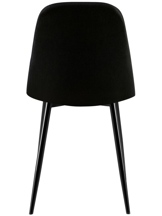 Set van 4 stoelen Giverny stof, zwart