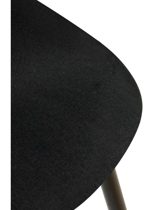 Set van 4 stoelen Giverny stof, zwart