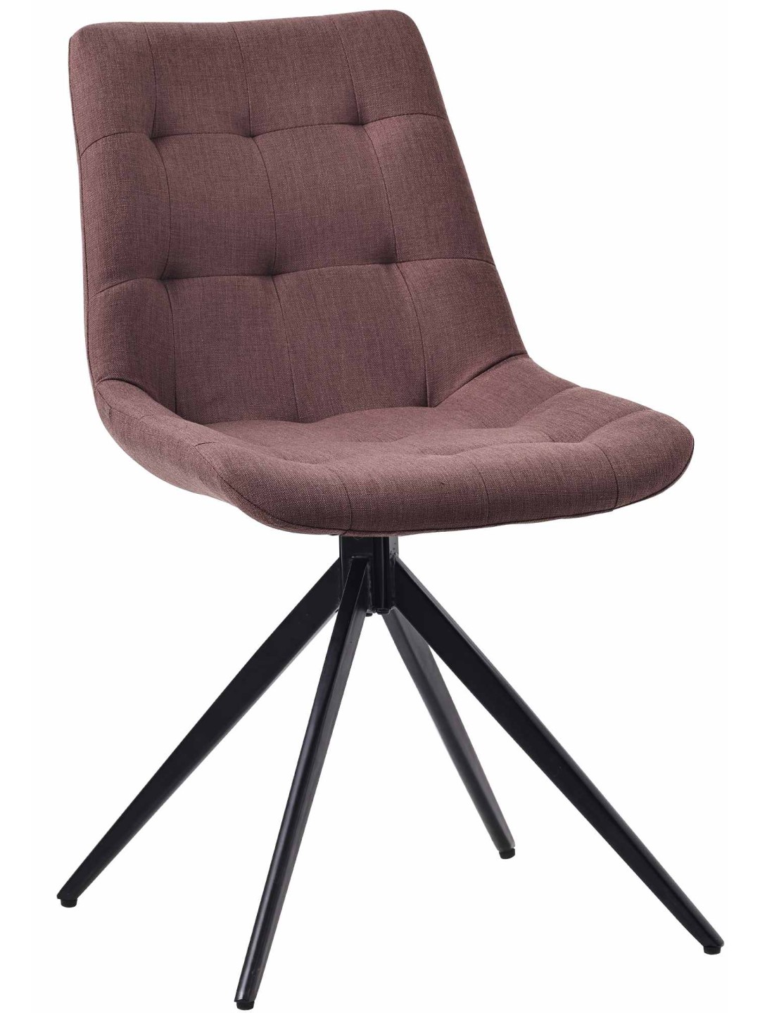 Eetkamerstoel Merna stof, bruin