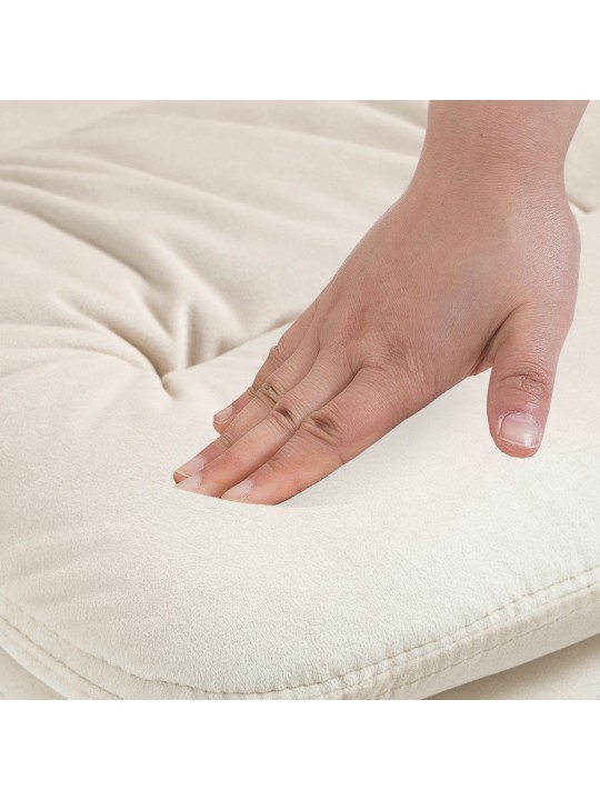 Set van 2 barkrukken Damar fluweel, crème