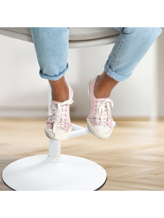 Set van 2 barkrukken Damar fluweel, crème