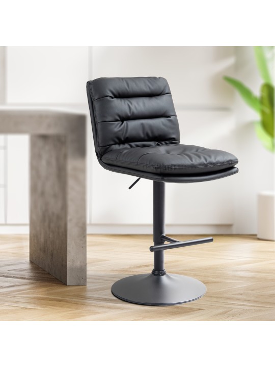 Set van 2 barkrukken Damar kunstleer, zwart Set van 2 barkrukken Damar kunstleer, zwart