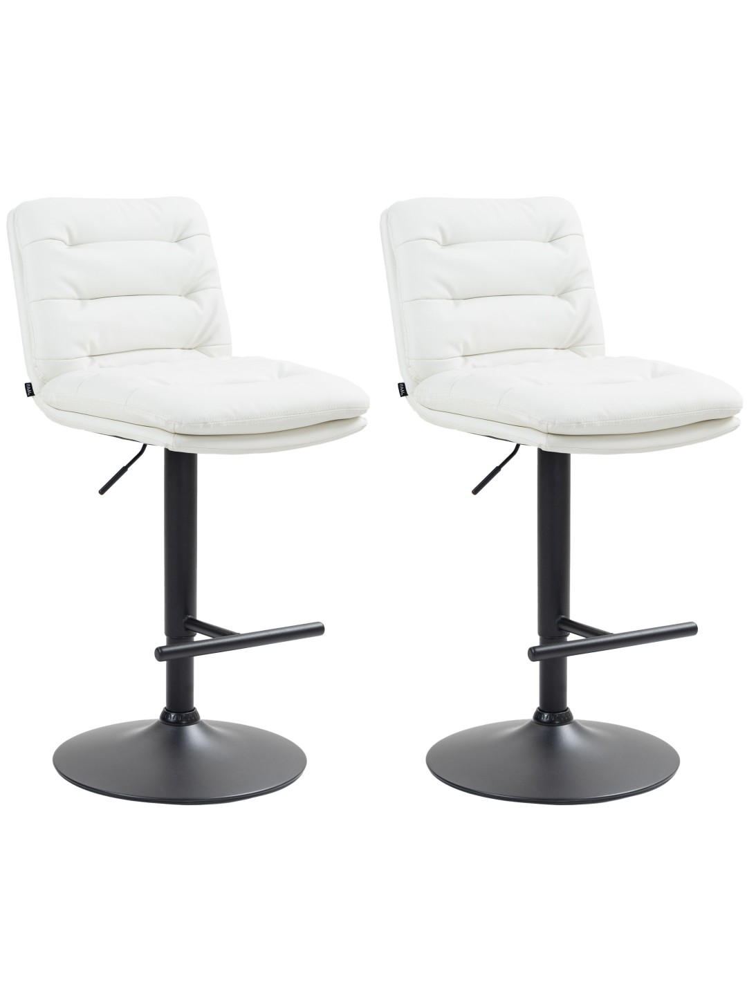 Set van 2 barkrukken Damar kunstleer, wit