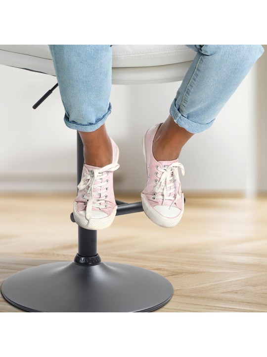 Set van 2 barkrukken Damar kunstleer, wit