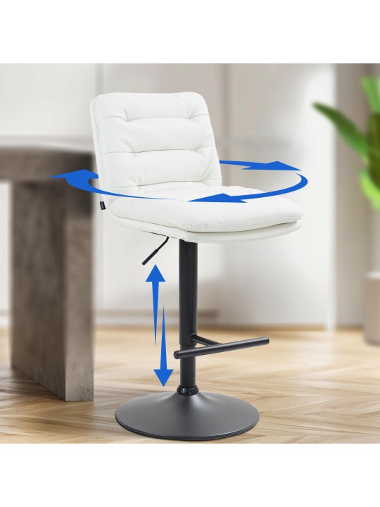 Set van 2 barkrukken Damar kunstleer, wit