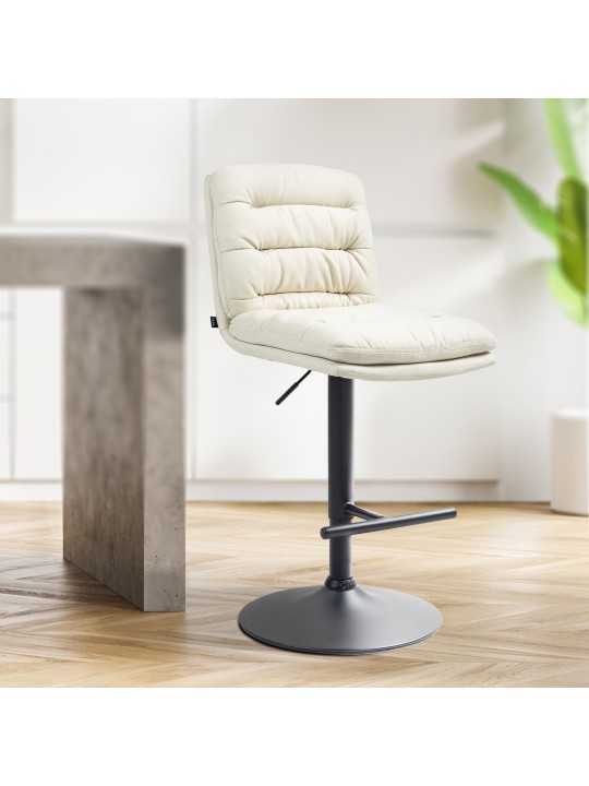 Set van 2 barkrukken Damar stof, crème