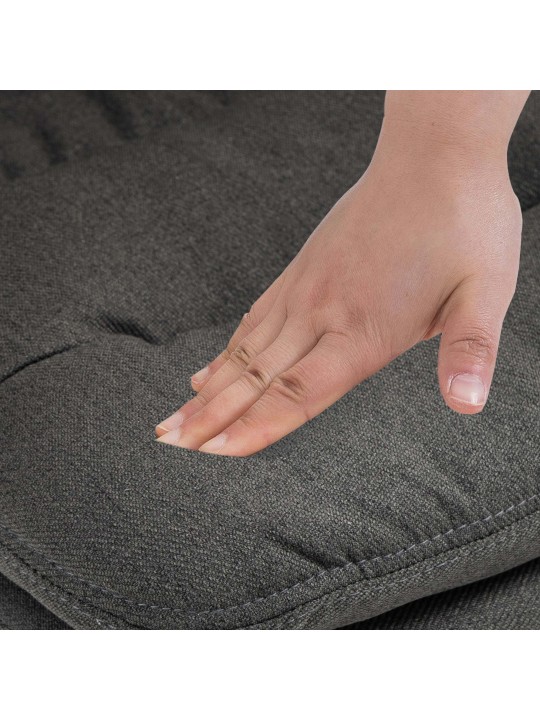 Set van 2 barkrukken Damar stof, donkergrijs