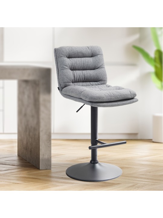 Set van 2 barkrukken Damar stof, grijs