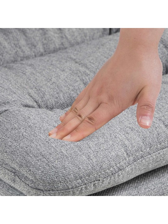 Set van 2 barkrukken Damar stof chroom, grijs