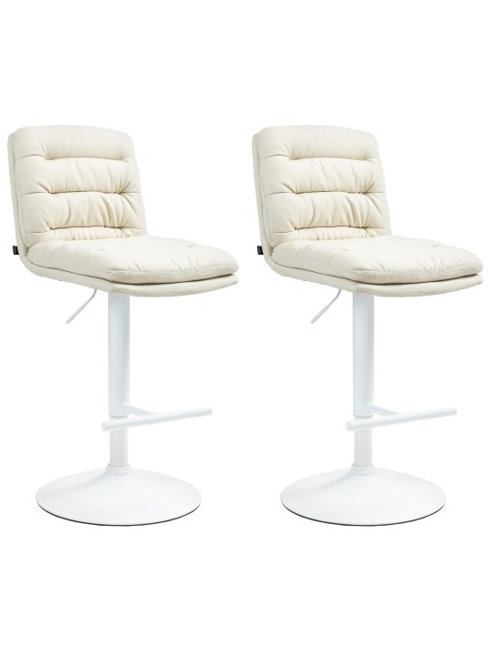 Set van 2 barkrukken Damar stof, crème