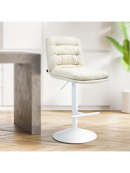 Set van 2 barkrukken Damar stof, crème