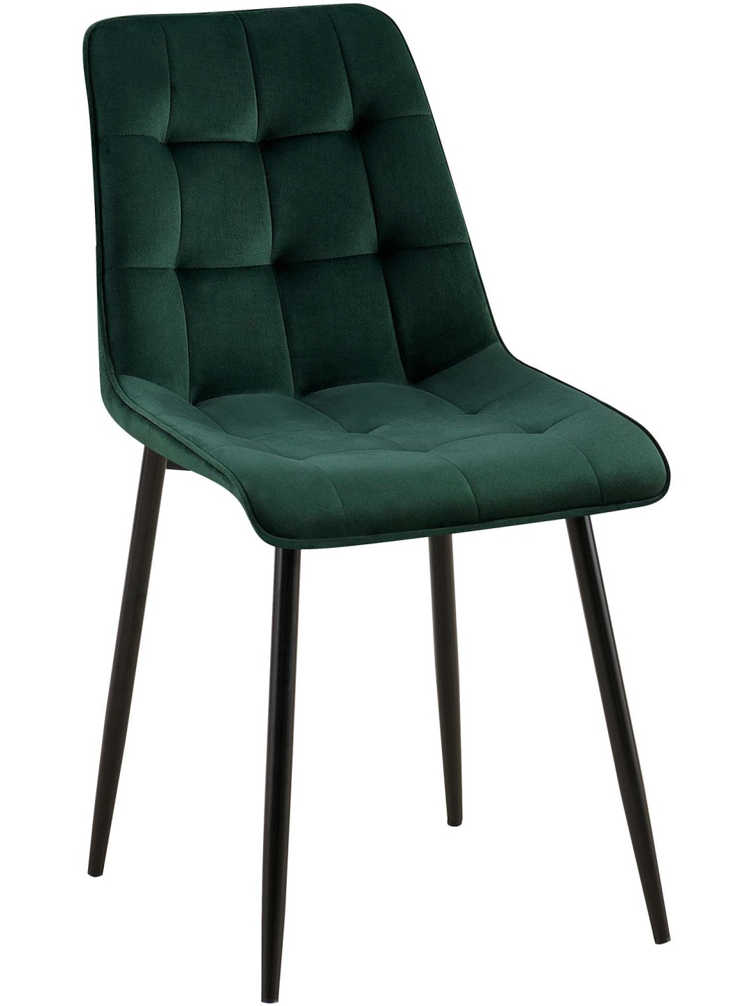 Gifford fluwelen eetkamerstoel, groen