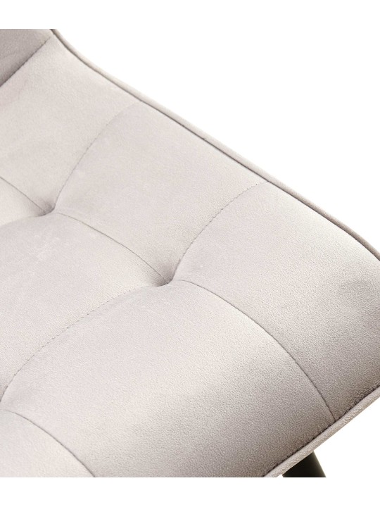 Gifford fluwelen eetkamerstoel, grijs