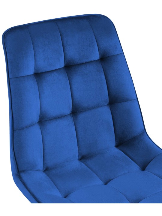 Gifford fluwelen eetkamerstoel, donkerblauw
