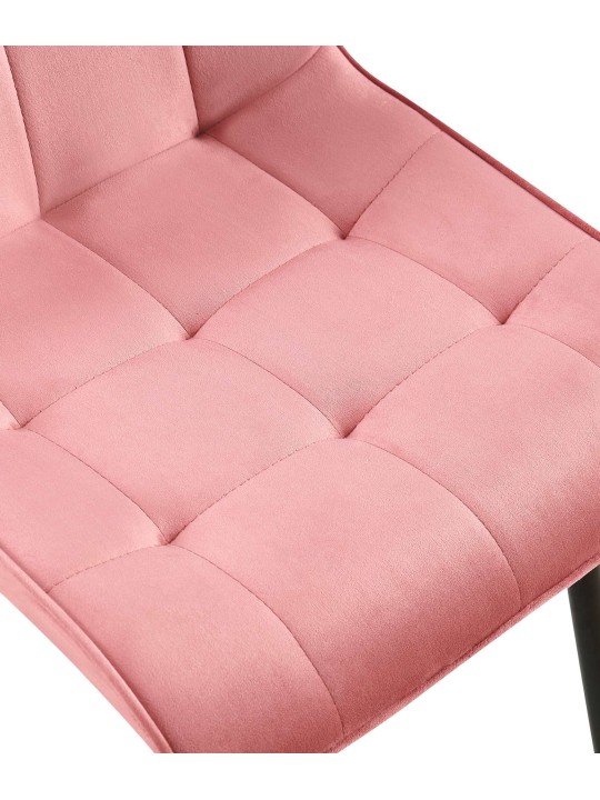 Gifford fluwelen eetkamerstoel, roze