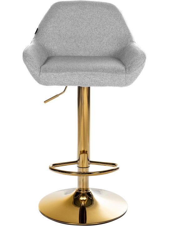 Set van 2 barkrukken Braga goud stof, grijs