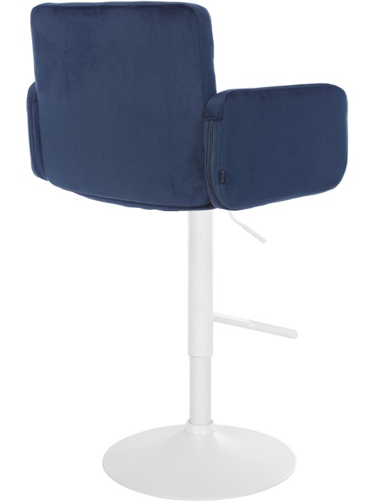 Barkruk Los Angeles fluweel, blauw